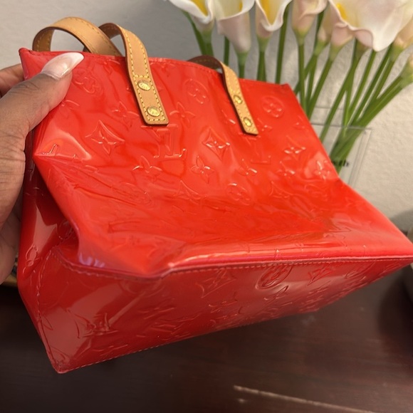 ❌SOLD❌ VINTAGE Louis Vuitton 2006 Monogram Vernis Lead PM Hand Bag Red Rouge ❤️✨ - Picture 12 of 16